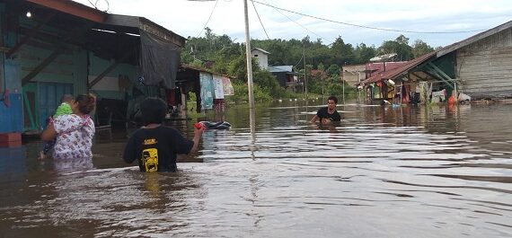 Sepuluh Desa Terdampak Banjir di Kecamatan Damai